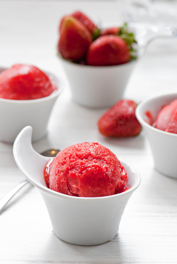 Strawberry sorbet recipe, Frozen farmer strawberry sorbet